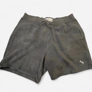 Abercrombie & Fitch Men’s Washed Black Athletic Drawstring Shorts